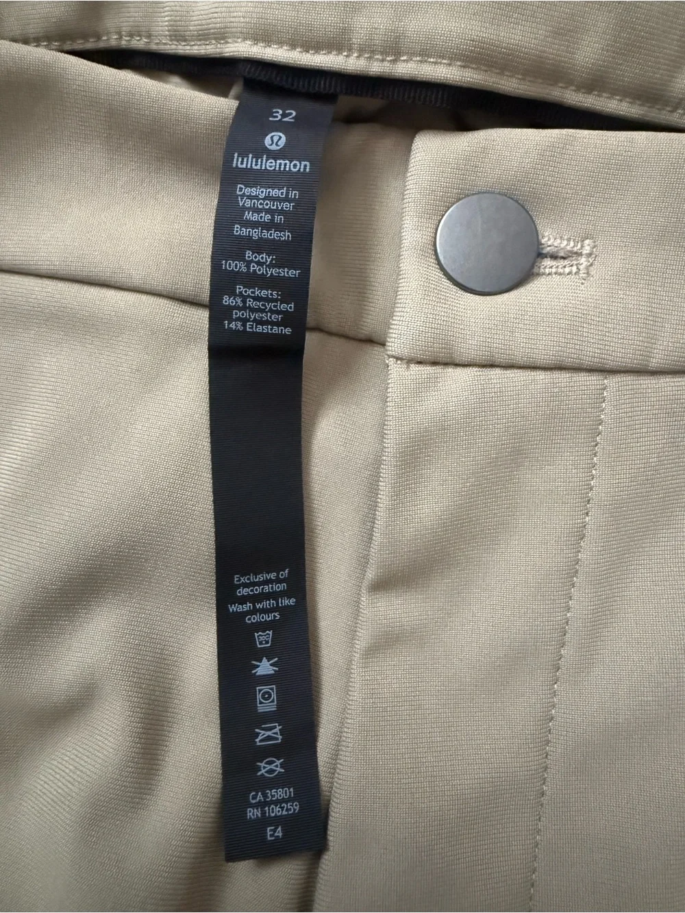 LULULEMON ABC Classic-Fit Trouser Size 32